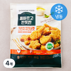 신세계푸드 올바르고 반듯한 크런치 치킨너겟 (냉동), 500g, 4개