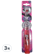 b.brite 角色LED定時動物朋友兒童牙刷, 3個, 熊貓(紅色), 1件