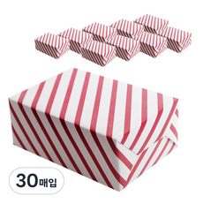 Inp Bom91 聖誕圖案包裝紙, 紅色條紋, 30枚入