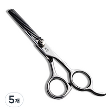 시즈카 헤어 틴닝 미용 숱 가위, 5개, 실버
