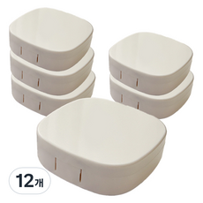 피어니스트 라운드 거울 렌즈케이스, 화이트, 12개