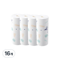 더깔끔 빨아쓰는 두꺼운 청소 주방 행주 나무잎 25 x 25 cm, 1개입, 16개