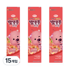 뽀로로 저불소 치약 복숭아향, 50g, 15개