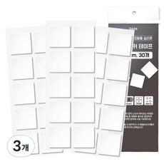 다다 초강력 사각형 아크릴 폼 실리콘 양면 스티커 테이프 40mm 30p, 3개