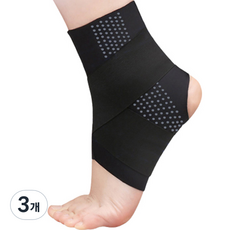 쿼르디 발목 보호대 얇은 앵클 스트랩 밴드, 3개, 블랙