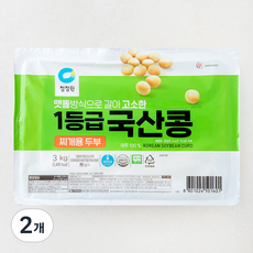 청정원 고소한 국산콩 찌개용 두부, 3kg, 2개
