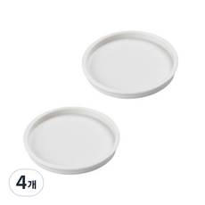 Block Mart 飯店式圓形肥皂盤, 白色, 4個