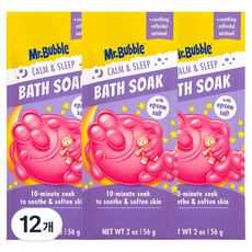 미스터버블 유아용 캄앤슬립 바스소크 라벤더 향, 56g, 12개