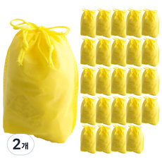 부직포 복주머니 더스트백 10 x 19 cm 25p, 옐로, 2개