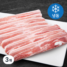 왕고기 오스트리아산 돈삼겹 구이용 1cm (냉동), 3kg, 3개