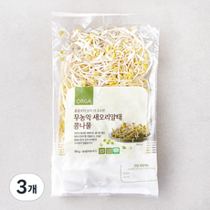 ORGA 무농약 인증 새오리알태 콩나물, 300g, 3개