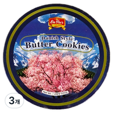 데니쉬 버터 쿠키 체리블라썸, 500g, 3개