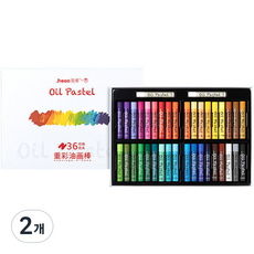 메이크마인 클래식 마카롱 오일 파스텔 클래식 36색 + 화이트 2p, 2개