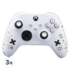호후 XBOX 커스텀 논슬립 부착 그립패치 컨트롤러 화이트, 3개, XBOX X / S