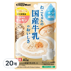 캐티맨 유당제로 스프맘마 키튼용 파우치, 40g, 20개, 닭+연어