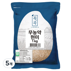 두보식품 꼭곡 무농약 현미, 1kg, 5개
