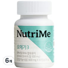 NutriMe Omega-3 24g, 60片, 6個