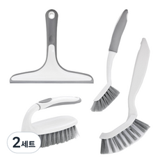 KOXINA 角落清潔多用途刷 大型 + 手持刷 + 玻璃刮刀 + 縫隙刷 套組, 混合色, 2套