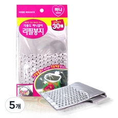 Hanyhome 多用途Honey掛勾補充袋 30入, 5個, 單一顏色