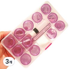 알럽뷰 대용량 렌즈 6쌍 케이스 보관함, 보라, 3개