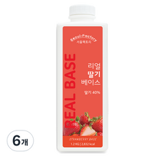 서울팩토리 리얼 딸기 베이스, 6개, 1.2kg