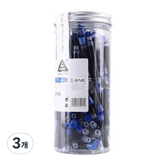 LAN BI TOU 可與他牌鋼筆相容 鋼筆墨水 100入, 藍色, 3個