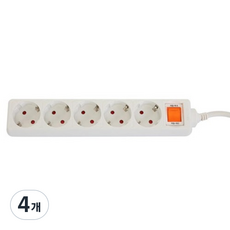 smato LED 過電流斷電開關 5孔延長線 NM5-05S, 4個