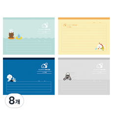 FLUFFY House Young Art 國小1-2年級無主題 Fluffy House橫式筆記本, 混合顏色, 8個