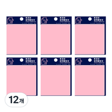 스티키 메모 패드 75 x 76 mm 100p, 핑크, 100개입, 12개