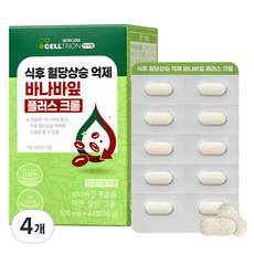 이너랩 식후 혈당 억제 바나바잎 플러스 크롬, 60정, 4개