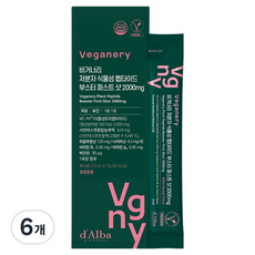 비거너리 달바 저분자 식물성 펩타이드 부스터 퍼스트 샷 2000mg 7p, 6개, 91ml