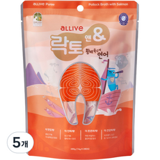 올리브락토앤 반려동물 황태 육수에 연어 파우치 스틱 간식 20p, 5개, 280g