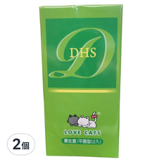 Love Cats 愛貓 超薄平面衛生套, 12個裝, 2盒