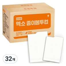 EXXO 衛生紙袋杯 無色, 250入, 32個