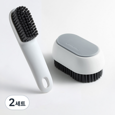 Khohimo 運動鞋洗滌刷 清潔刷 2件組, 白色, 2套