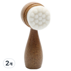 DeepTalk 手柄式雙面潔面刷 DT0902, 2個, 木質