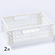 折疊式多用途收納籃, 白色, 2個