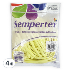 셈퍼텍스 요술풍선 260S 50p, 파스텔메이트 옐로우, 4개