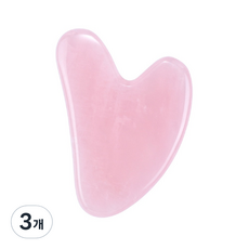 브릴리홈 로즈쿼츠 괄사 마사지 도구, 핑크(BH1441-1), 3개