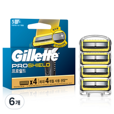 Gillette 吉列 ProShield鋒護系列刮鬍刀頭, 4入, 6組
