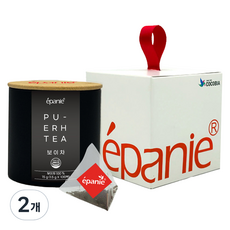 에빠니 보이차 지관 티백 + 선물상자 세트, 1.5g, 2개, 10개입