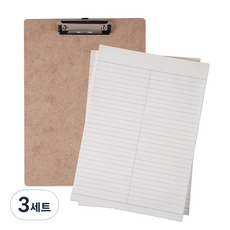 A4文件板夾 + 可撕式雙面數學筆記本 2p 套組, 混合色, 3套