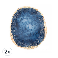 Market A 自助美甲工具 大理石調色盤, 2個, 海軍藍