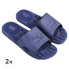 쿠쏘 편안하고 심플한 올인원 지압슬리퍼 A-33 250mm, 네이비, 2개