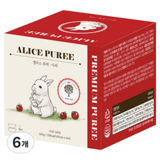 앨리스 과일 퓨레 2p, 6개, 200g, 사과