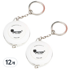 굿프랩 미니 열쇠고리 줄자 화이트, 12개, 150cm