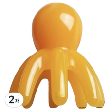 章魚腳指壓刮痧頭皮按摩器, 2個, 橘色