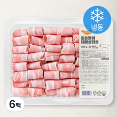 요리락 돌돌말이 대패 삼겹살 (냉동), 800g, 6팩