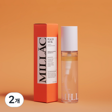 MILLAC 프로바이오틱스 3 화이트닝 퍼퓸 바디미스트 피치머스크, 50ml, 2개