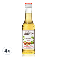 모닌 헤이즐넛 시럽, 250ml, 4개